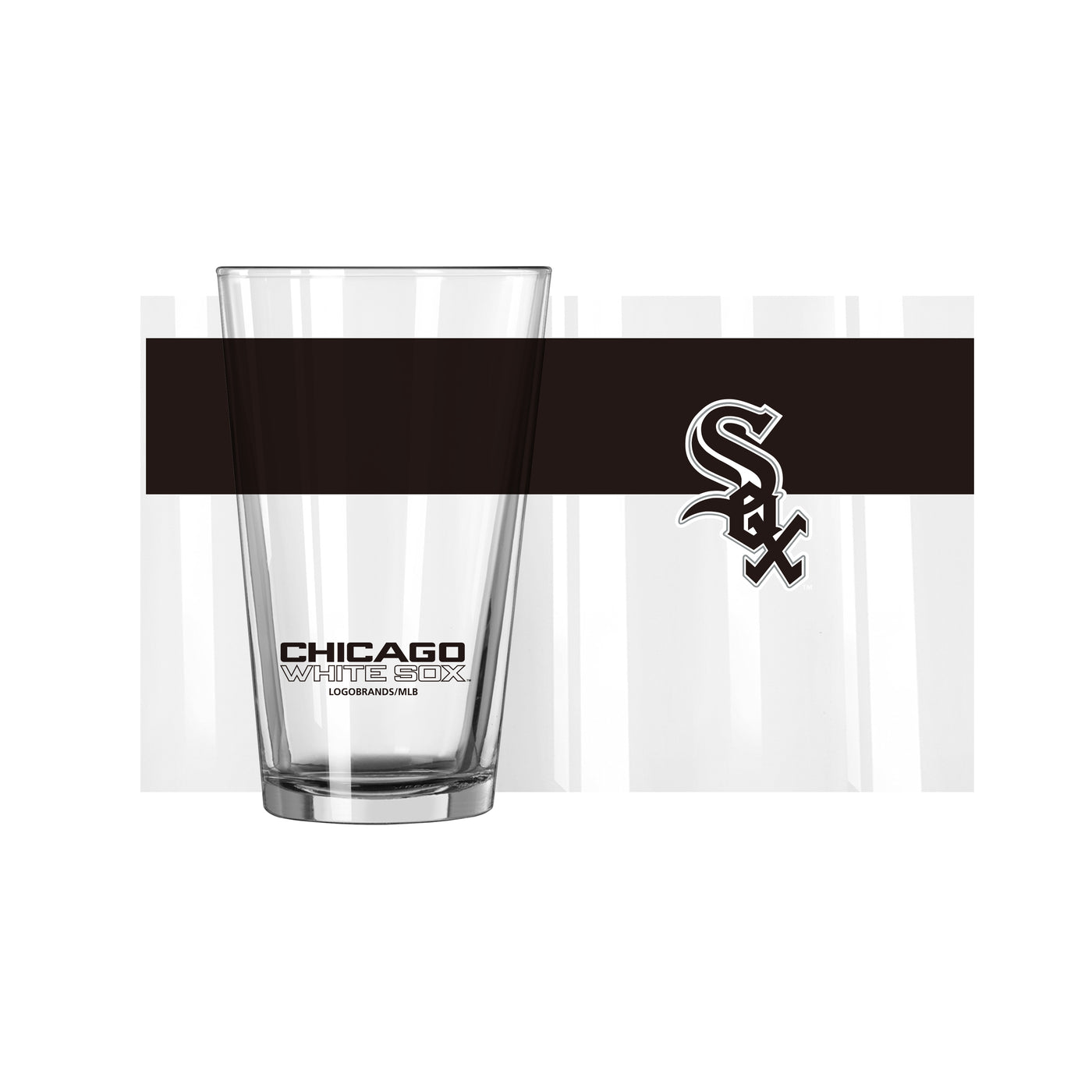 Chicago White Sox 16oz Colorblock Pint Glass - Logo Brands