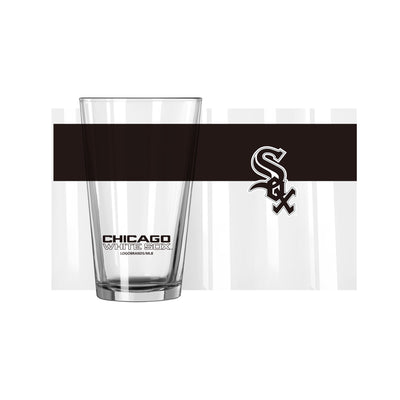Chicago White Sox 16oz Colorblock Pint Glass - Logo Brands