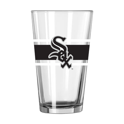 Chicago White Sox 16oz Stripe Pint Glass - Logo Brands