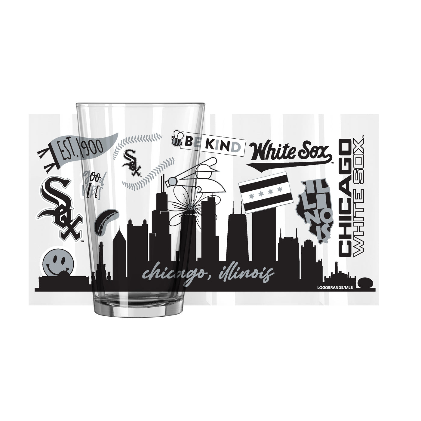 Chicago White Sox 16oz Native Pint Glass