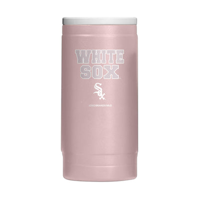 Chicago White Sox Stencil Powder Coat Slim Can Coolie