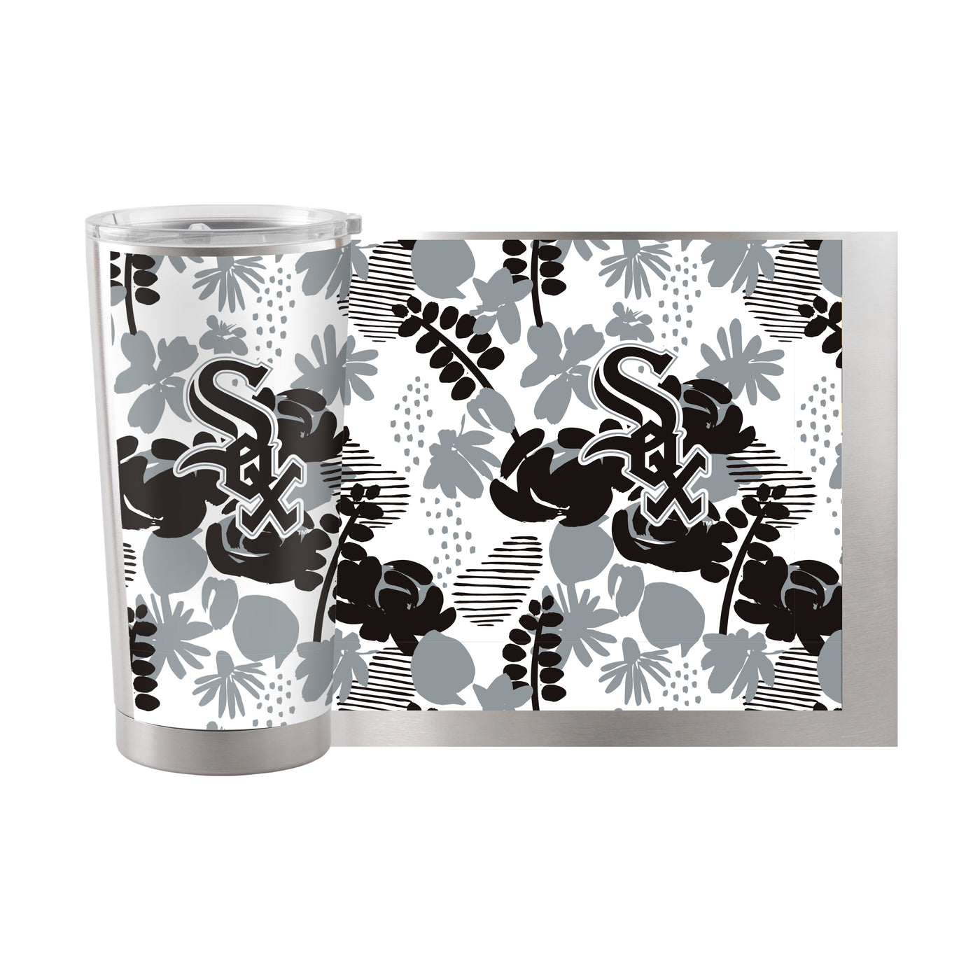 Chicago White Sox 20oz Floral Stainless Steel Tumbler