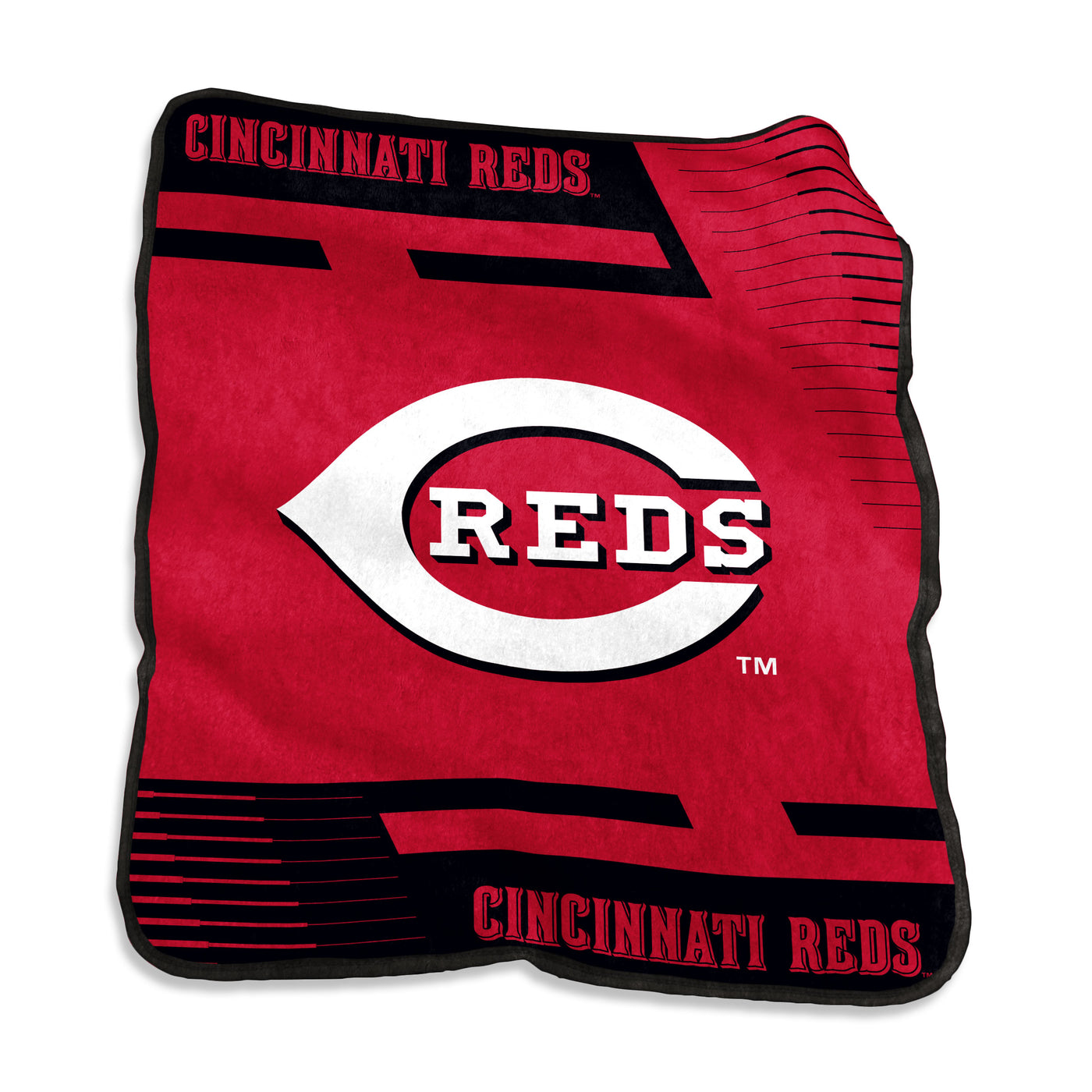 Cincinnati Reds Raschel Double Stripe Throw