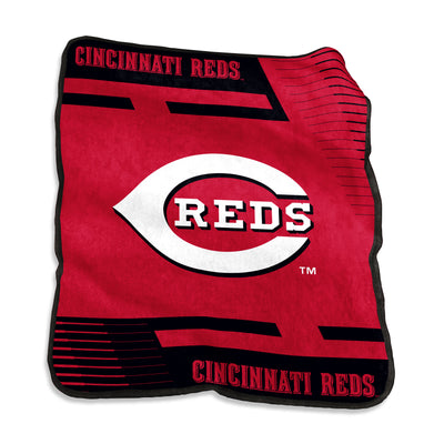 Cincinnati Reds Raschel Double Stripe Throw