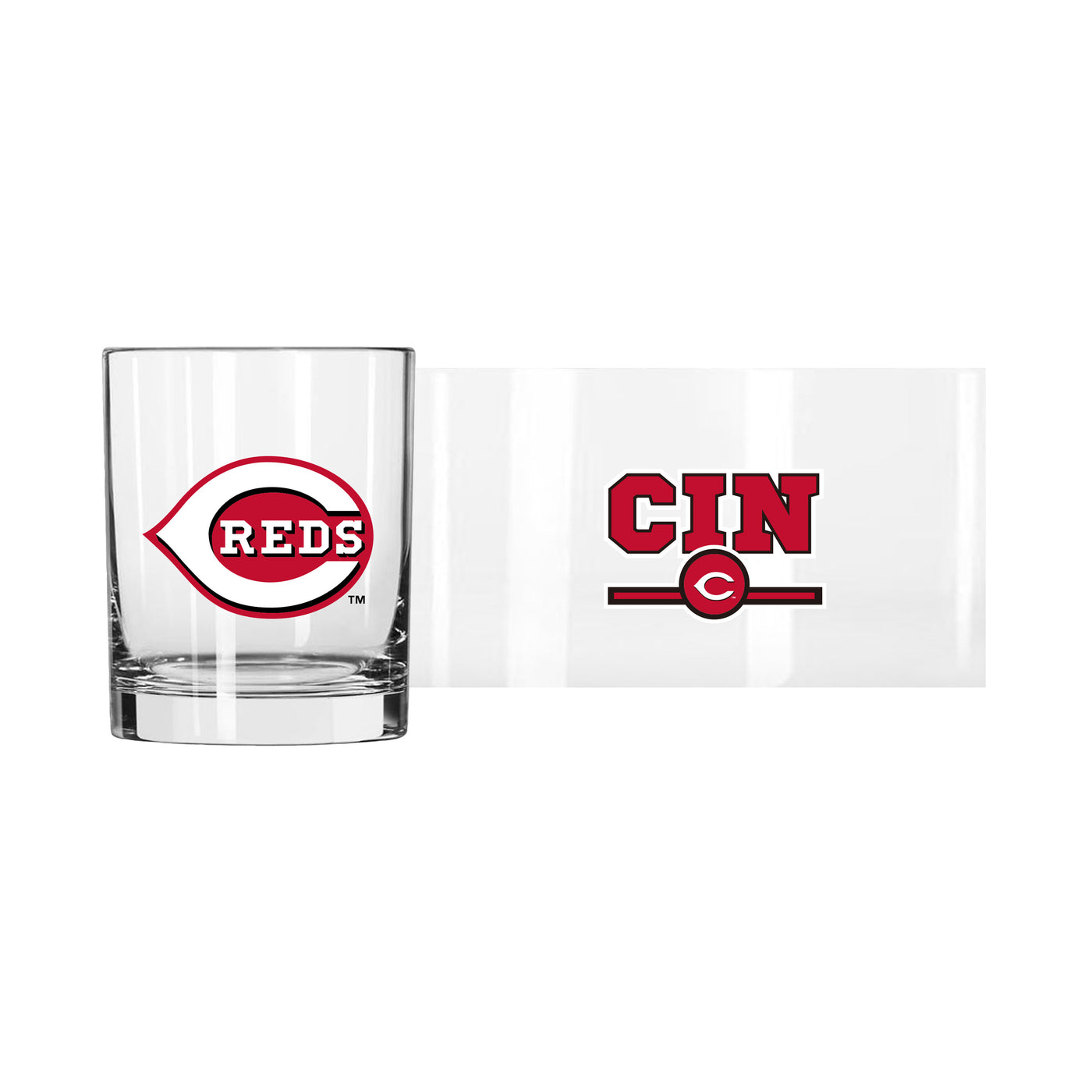 Cincinnati Reds 14oz Letterman Rocks Glass