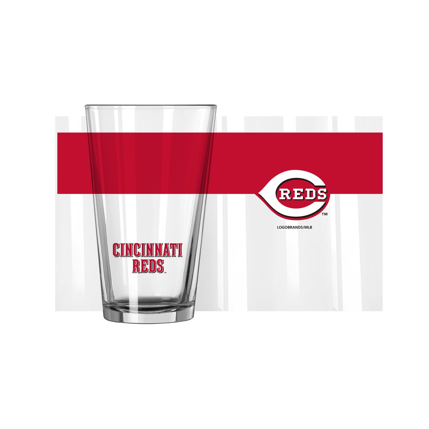 Cincinnati Reds 16oz Colorblock Pint Glass