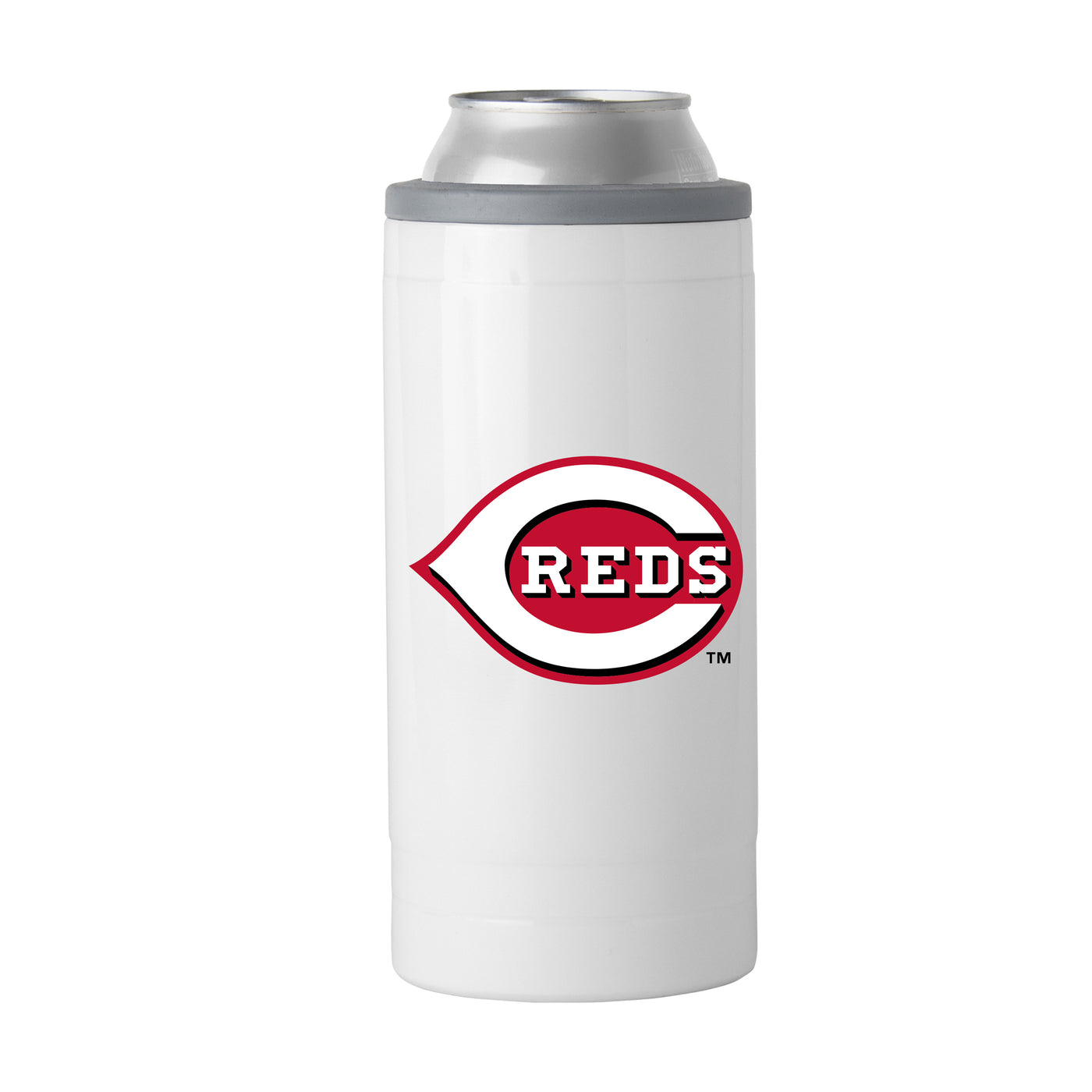 Cincinnati Reds Letterman 12 oz Slim Can Coolie