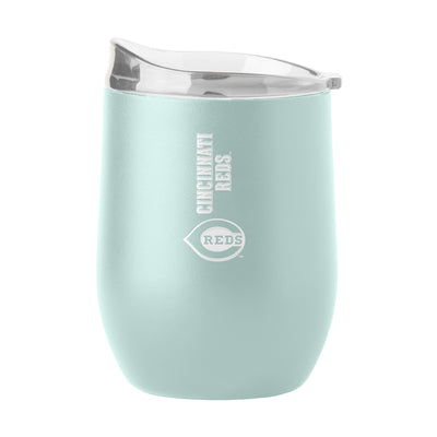 Cincinnati Reds 16oz Vertical Powder Coat Curved Beverage - Logo Brands