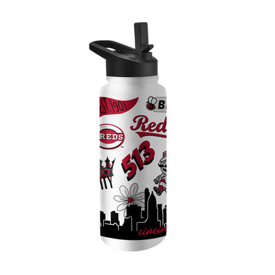 Cincinnati Reds 34oz Native Quencher Bottle