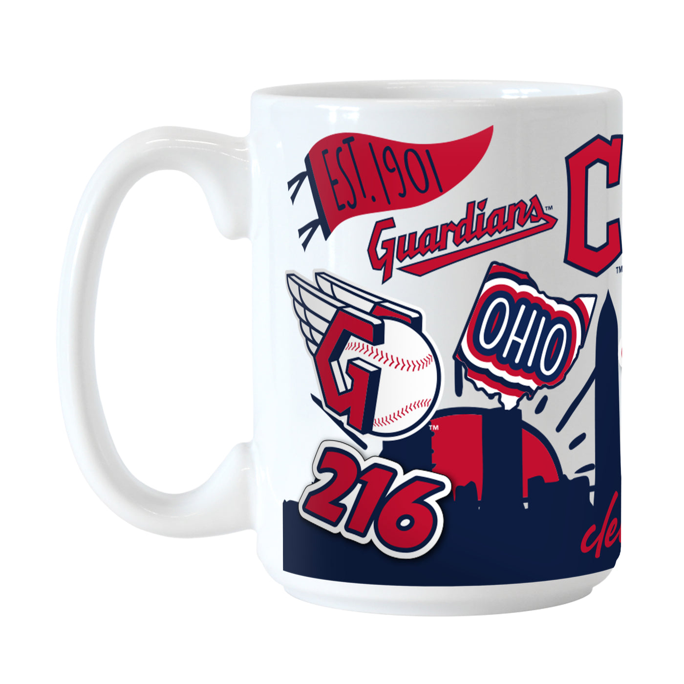 Cleveland Guardians 15oz Native Sublimated Mug