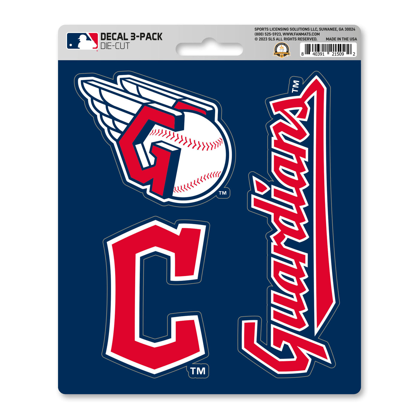 MLB - Cleveland Guardians Decal 3-pk