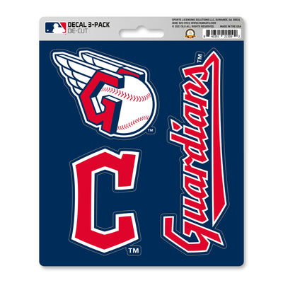 MLB - Cleveland Guardians Decal 3-pk