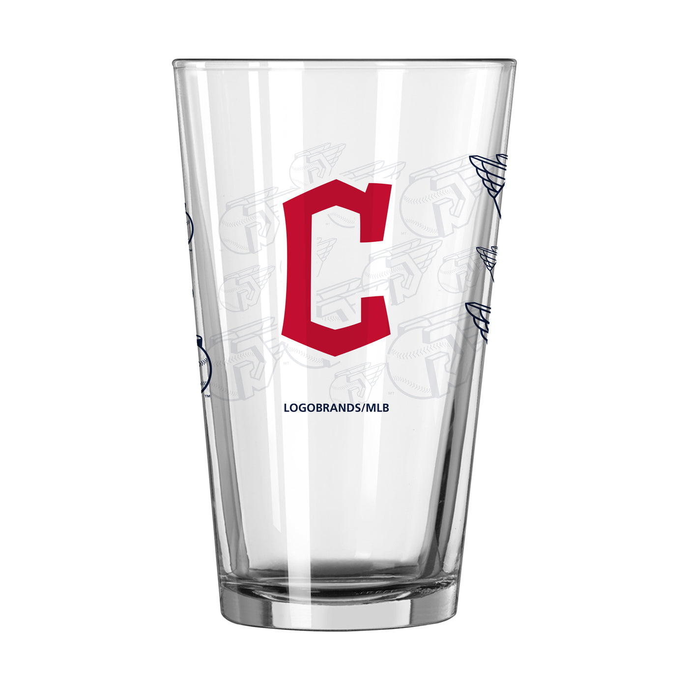 Cleveland Guardians 16oz Scatter Pint Glass