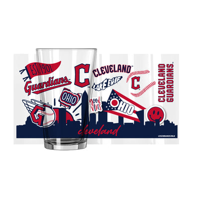 Cleveland Guardians 16oz Native Pint Glass