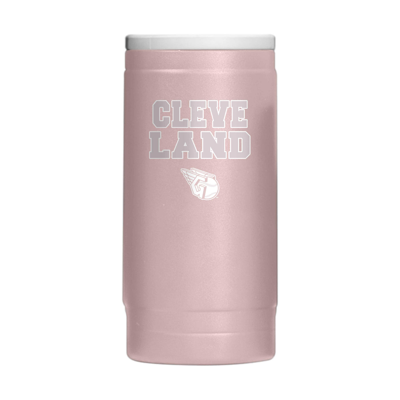 Cleveland Guardians Stencil Powder Coat Slim Can Coolie