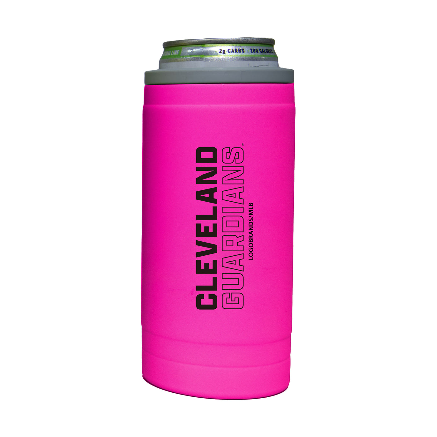 Cleveland Guardians 12oz Electric Stacked Soft Touch Slim Coolie