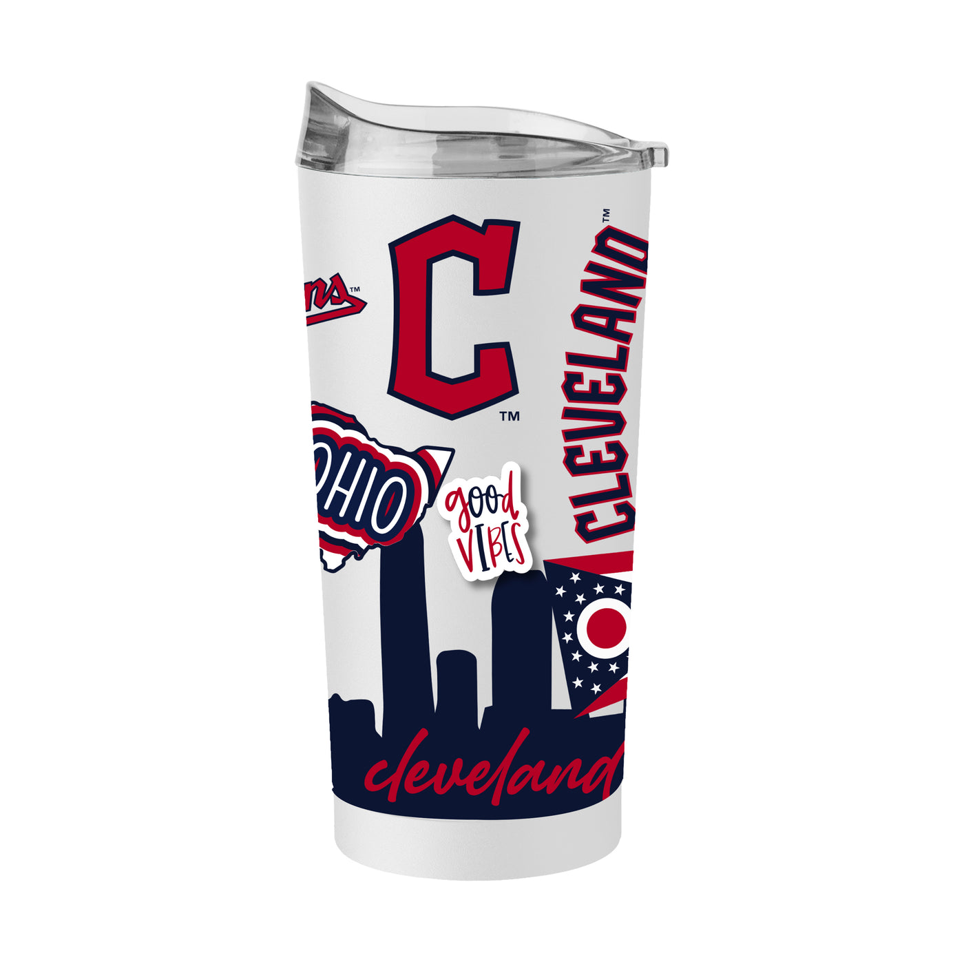 Cleveland Guardians 20oz Native Powder Coat Tumbler
