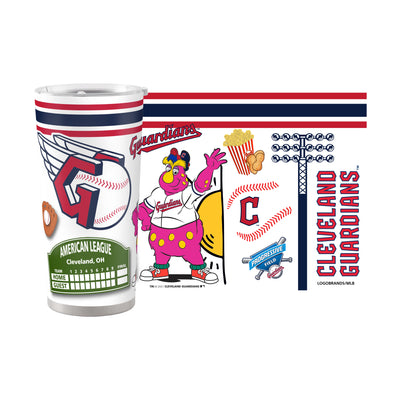 Cleveland Guardians 20oz Native Stainless Steel Tumbler - Logo Brands