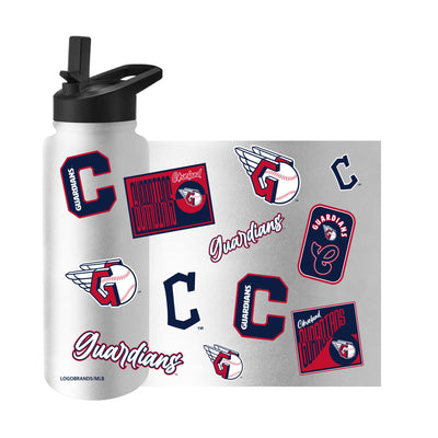 Cleveland Guardians 34oz White Dreamweave Quencher Bottle