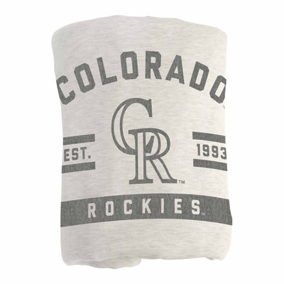 Colorado Rockies Oatmeal Sweatshirt Blanket - Logo Brands