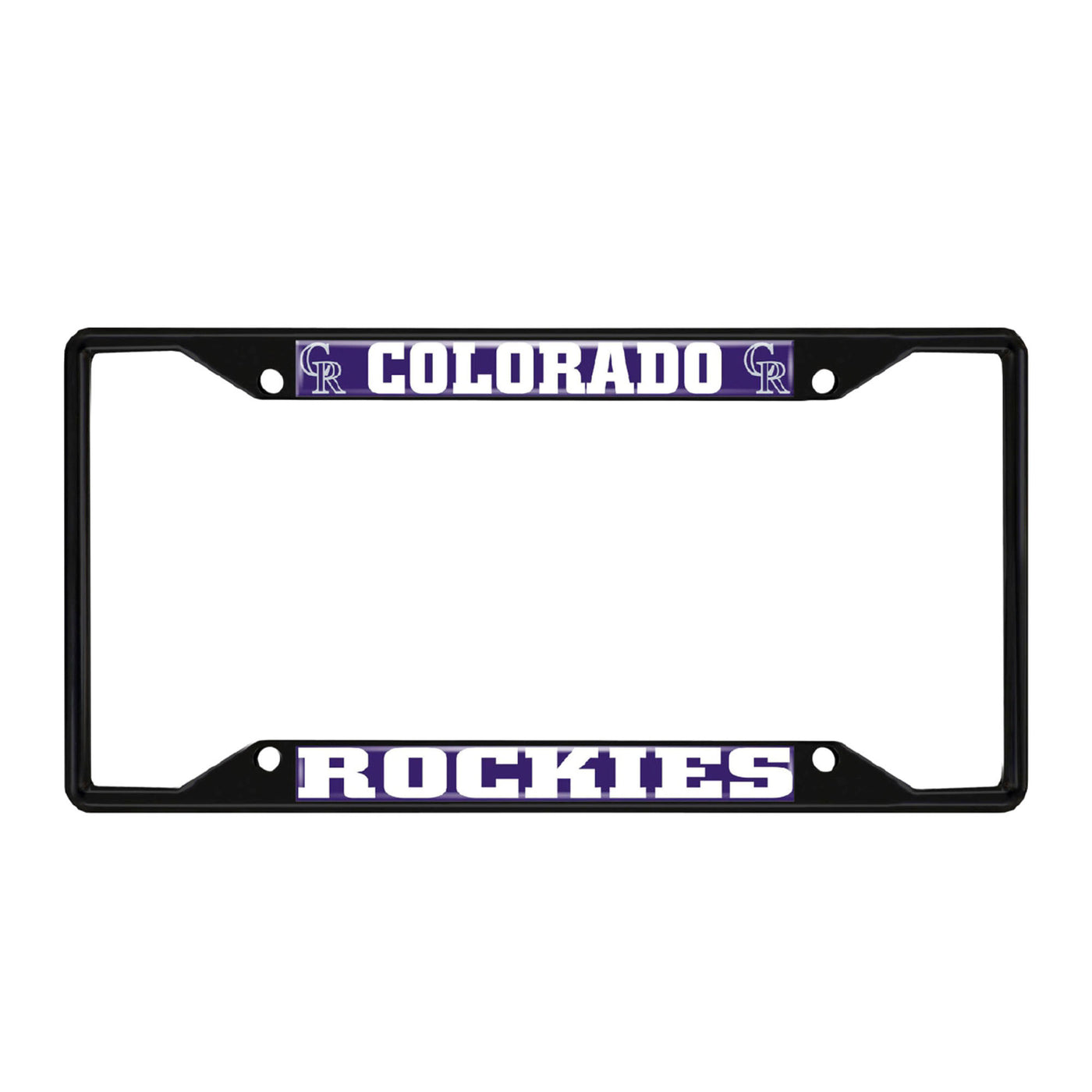 Colorado Rockies License Black Plate Frame