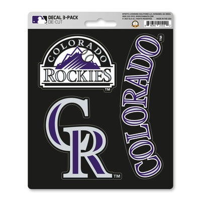 MLB - Colorado Rockies Decal 3-pk