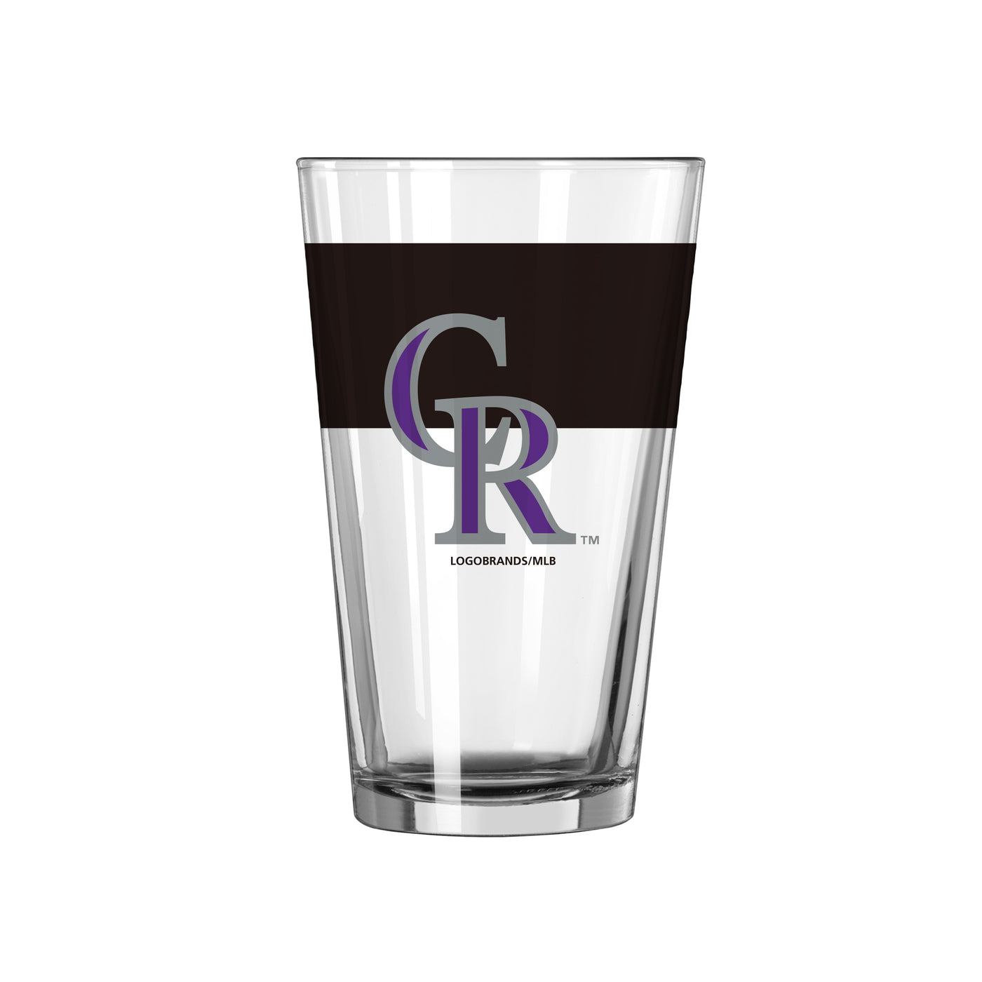 Colorado Rockies 16oz Colorblock Pint Glass - Logo Brands