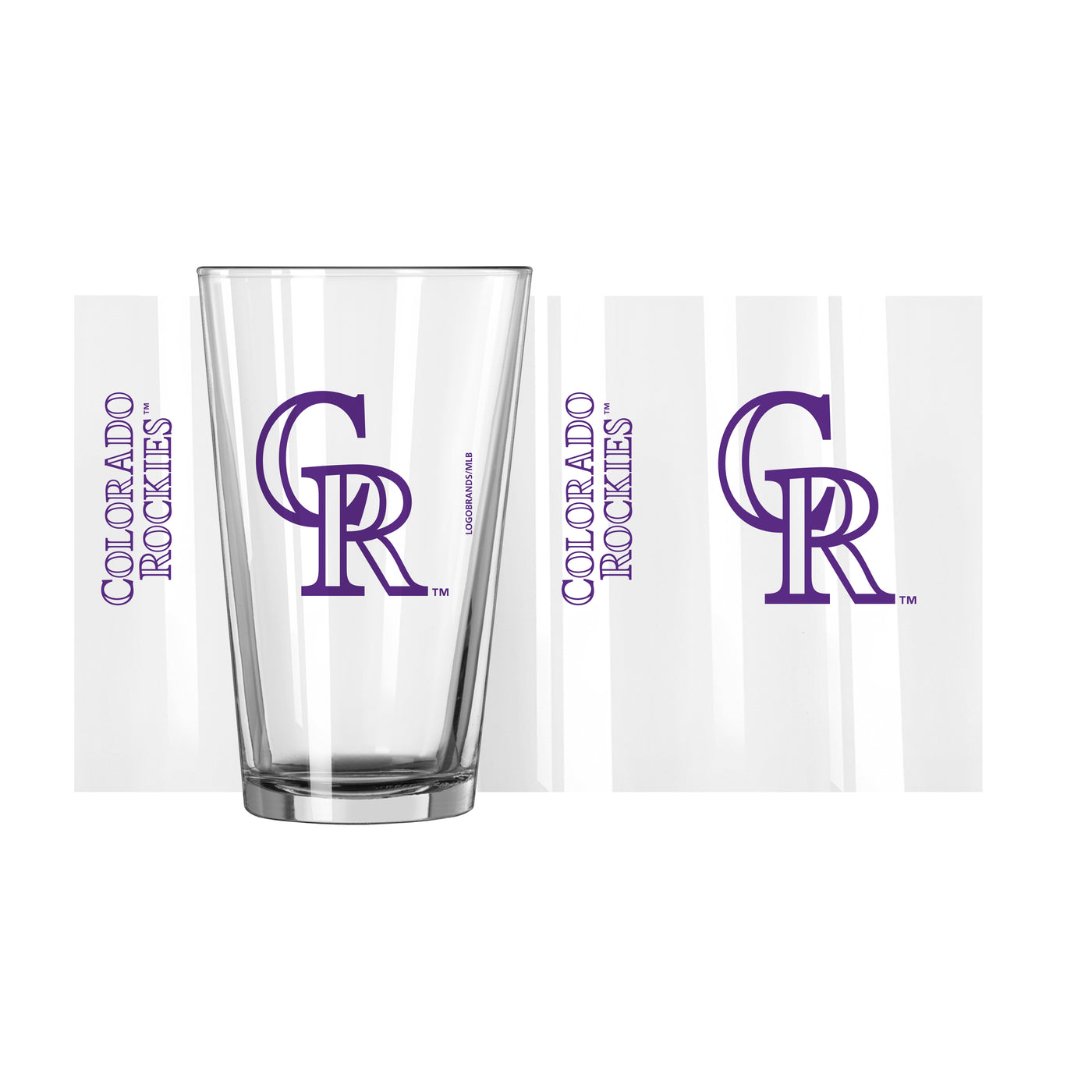 Colorado Rockies 16oz Gameday Pint Glass - Logo Brands