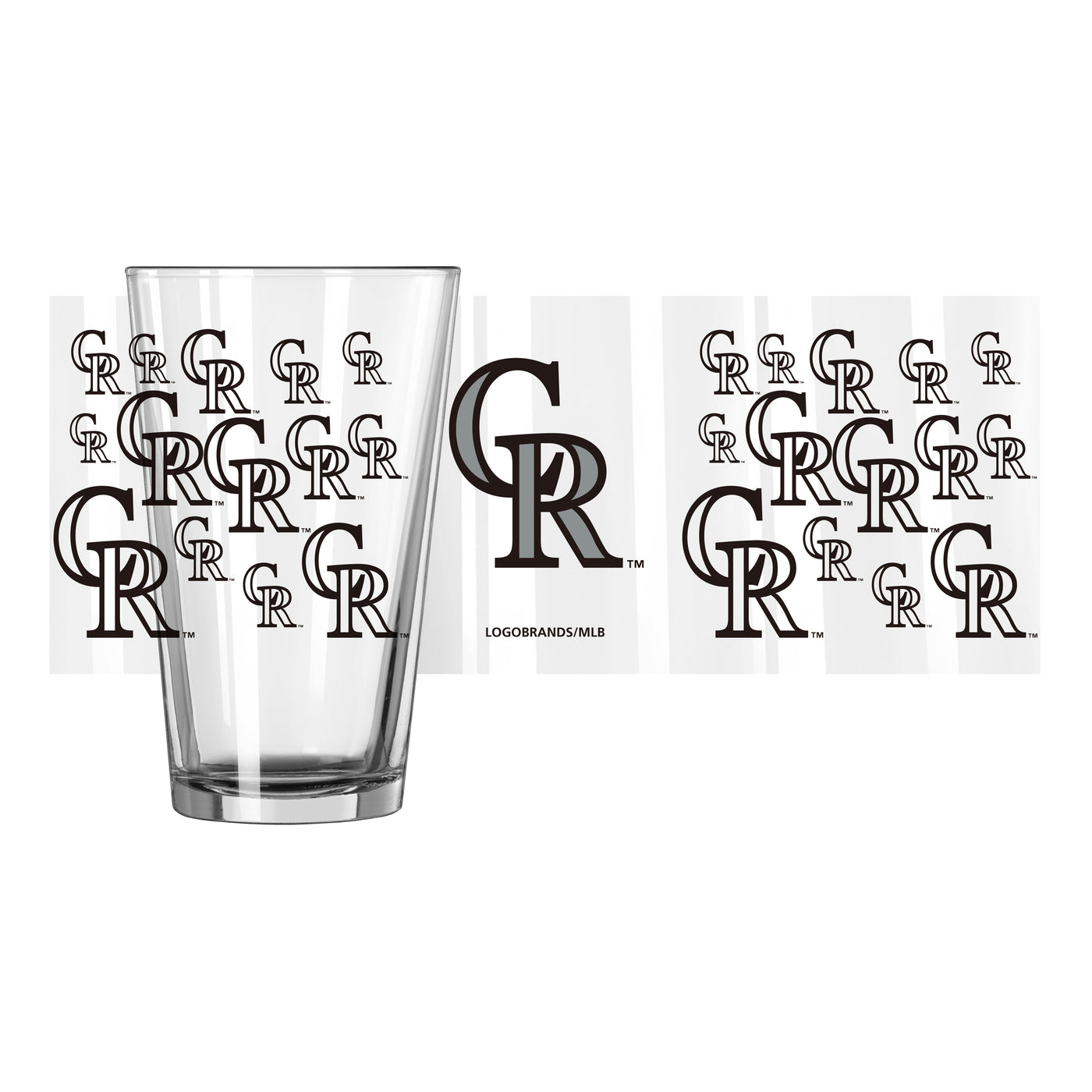 Colorado Rockies 16oz Scatter Pint Glass - Logo Brands