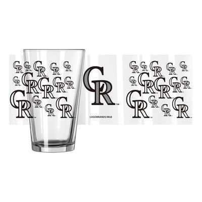 Colorado Rockies 16oz Scatter Pint Glass - Logo Brands
