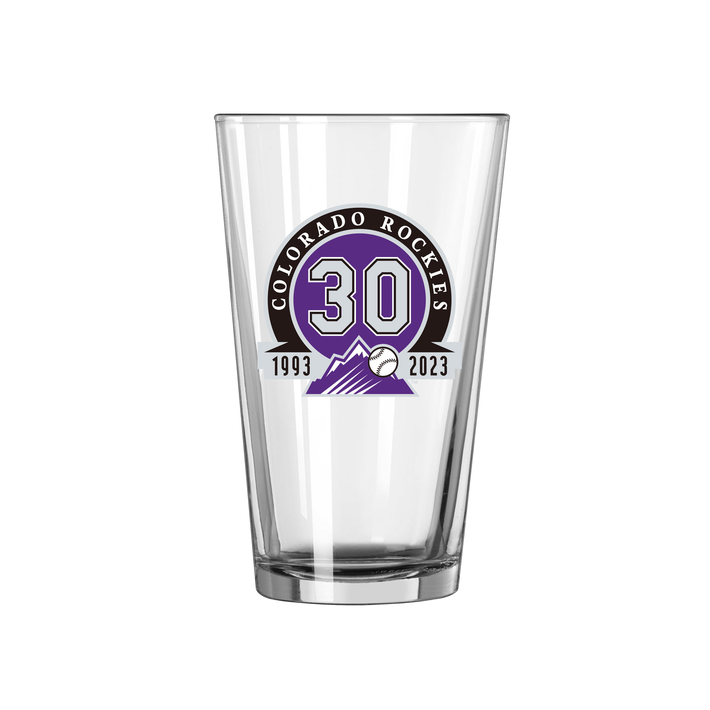 Colorado Rockies 30th Anniversary 16oz Pint Glass