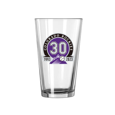 Colorado Rockies 30th Anniversary 16oz Pint Glass - Logo Brands