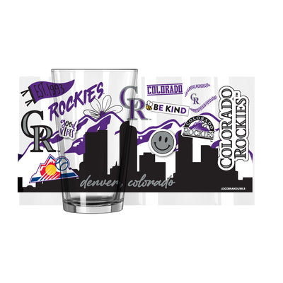 Colorado Rockies 16oz Native Pint Glass