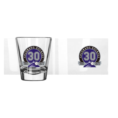 Colorado Rockies 30th Anniversary 2oz Shot Glass