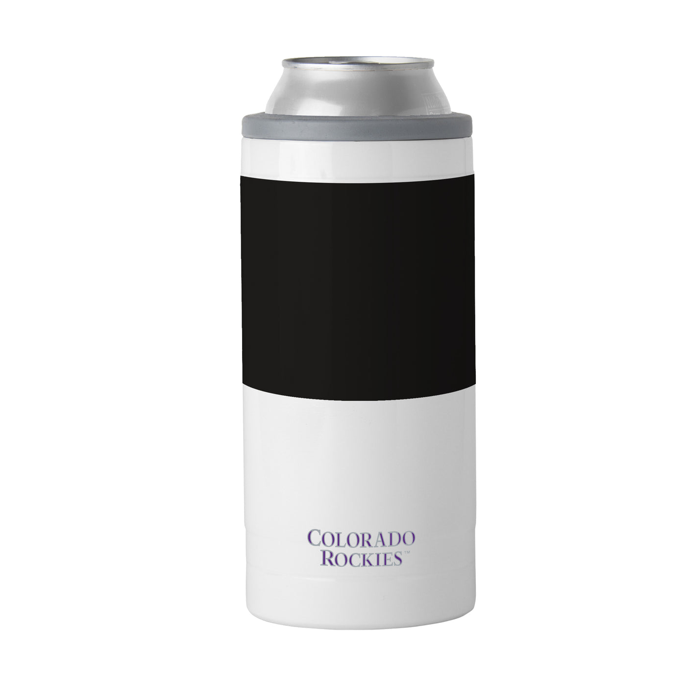 Colorado Rockies Slim Colorblock Can Coolie - Logo Brands