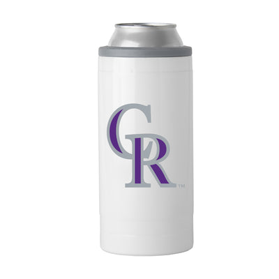 Colorado Rockies Letterman 12 oz Slim Can Coolie