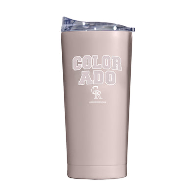 Colorado Rockies 20oz Stencil Powder Coat Tumbler