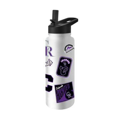 Colorado Rockies 34oz White Dreamweave Quencher Bottle