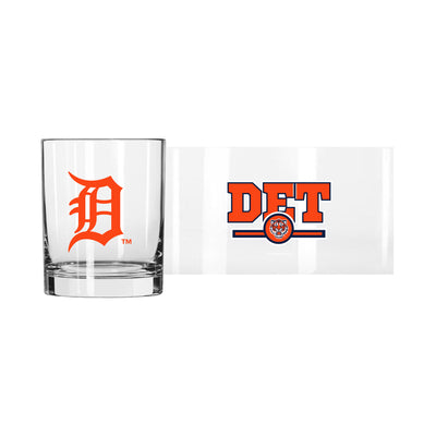 Detroit Tigers 14oz Letterman Rocks Glass
