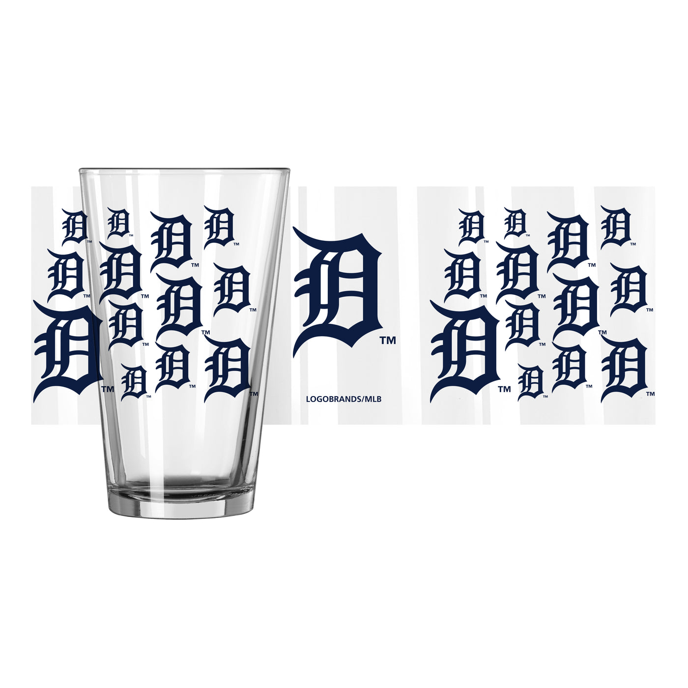 Detroit Tigers 16oz Scatter Pint Glass - Logo Brands