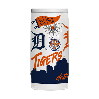 Detroit Tigers 12oz Native Powder Coat Slim Can Coolie