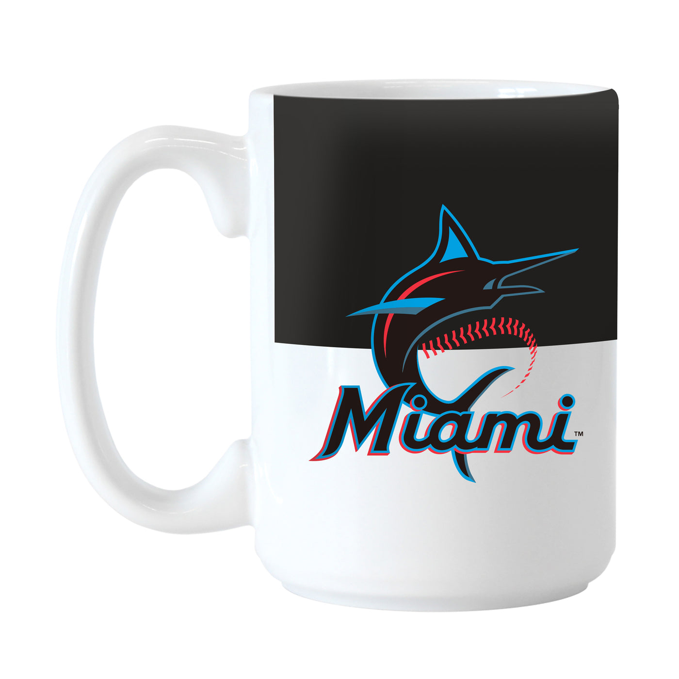 Miami Marlins Color Block 15 oz Sublimated Mug