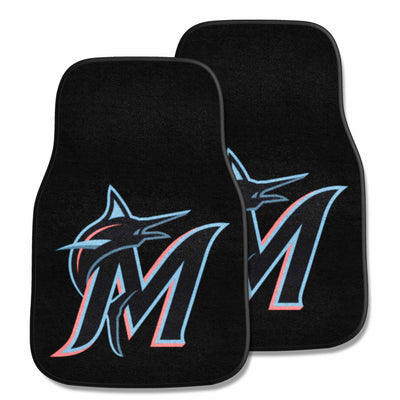 MLB - Miami Marlins 2-pc Carpet Car Mat Set