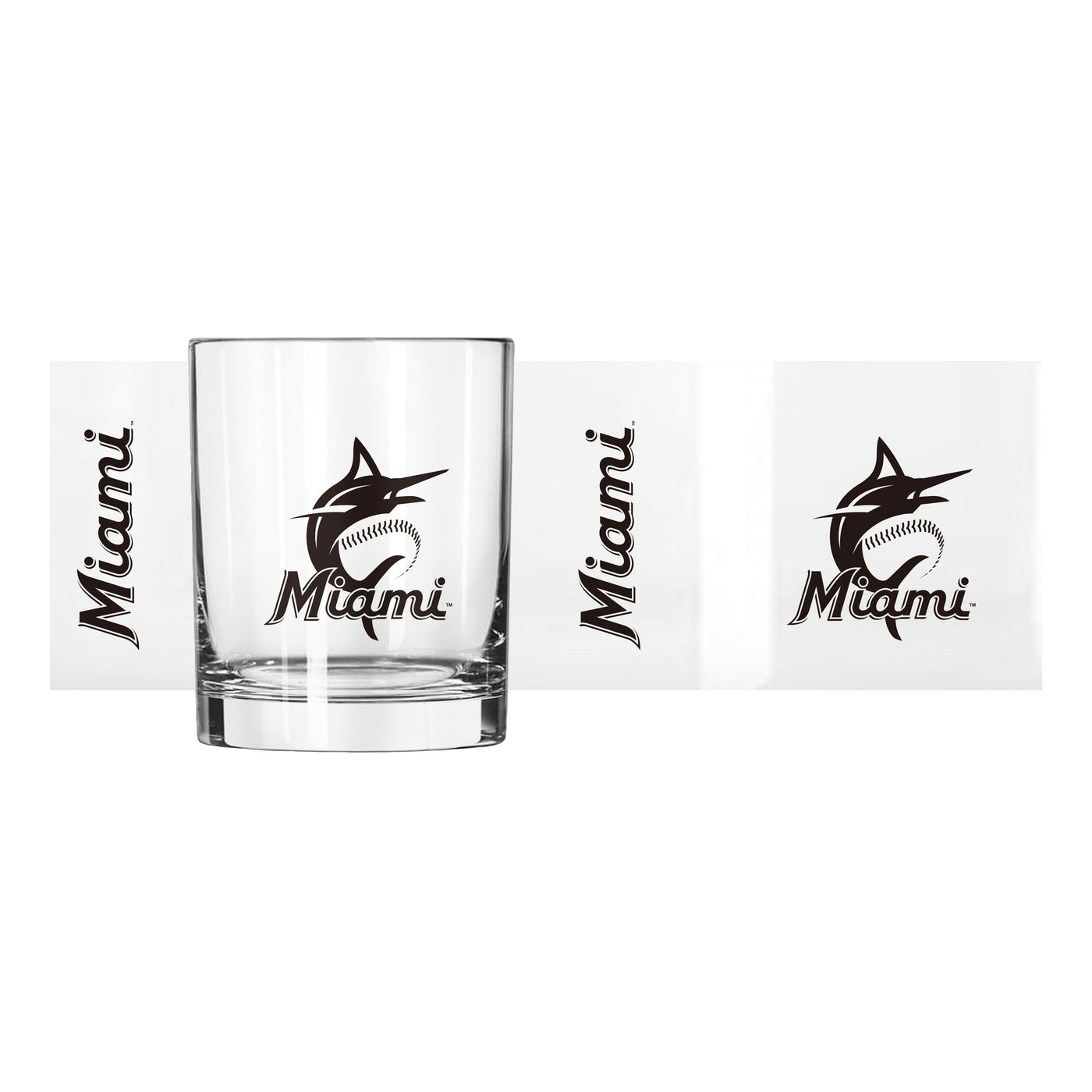 Miami Marlins 14oz Gameday Rocks Glass