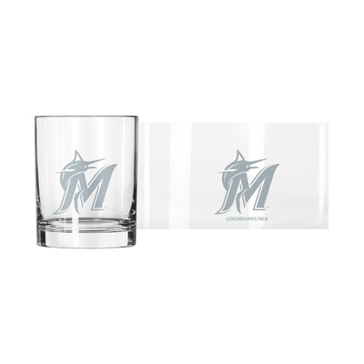 Miami Marlins 14oz Frost Rocks Glass