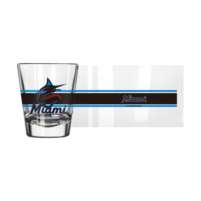 Miami Marlins 2oz Stripe Shot Glass