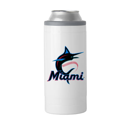 Miami Marlins Letterman 12 oz Slim Can Coolie