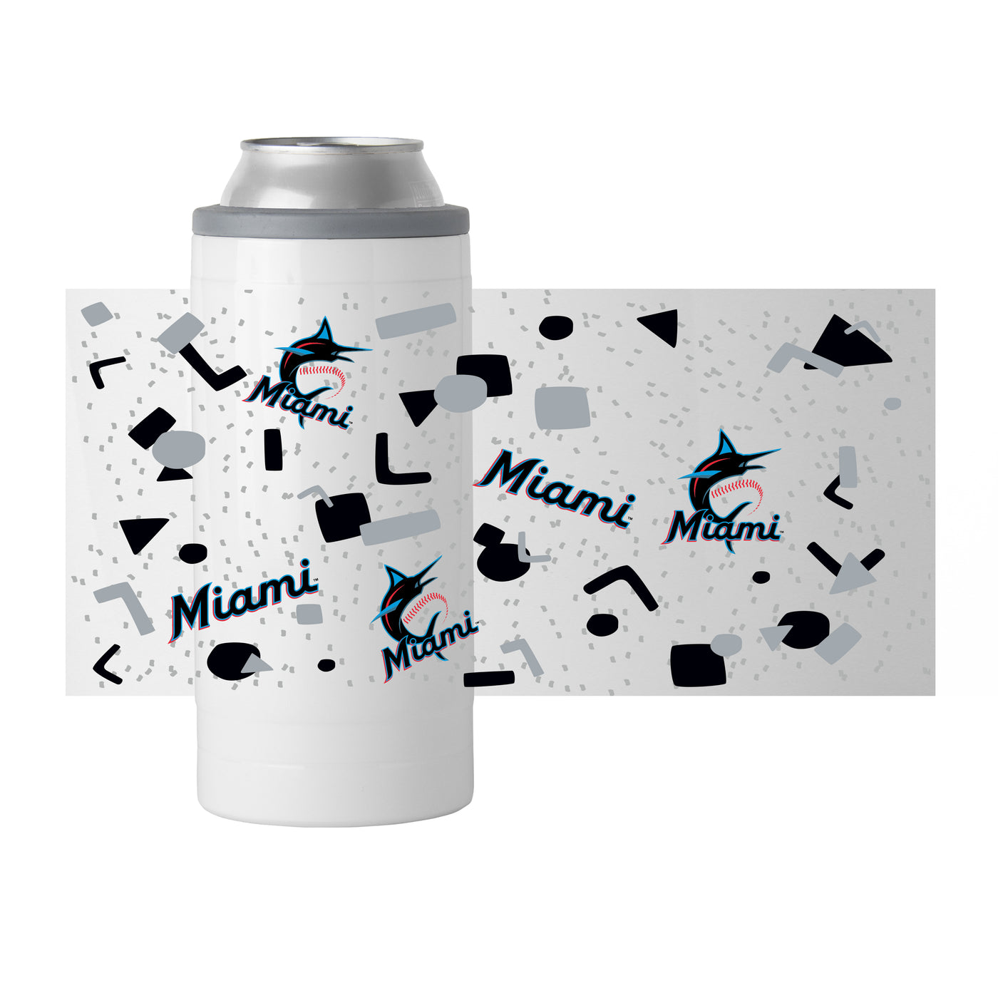 Miami Marlins 12oz Flashback Slim Can Coolie