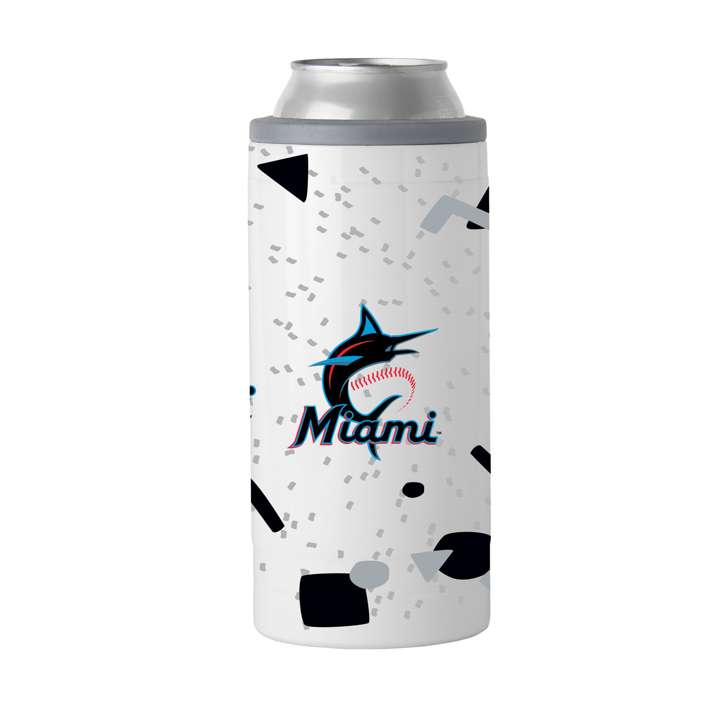 Miami Marlins 12oz Flashback Slim Can Coolie