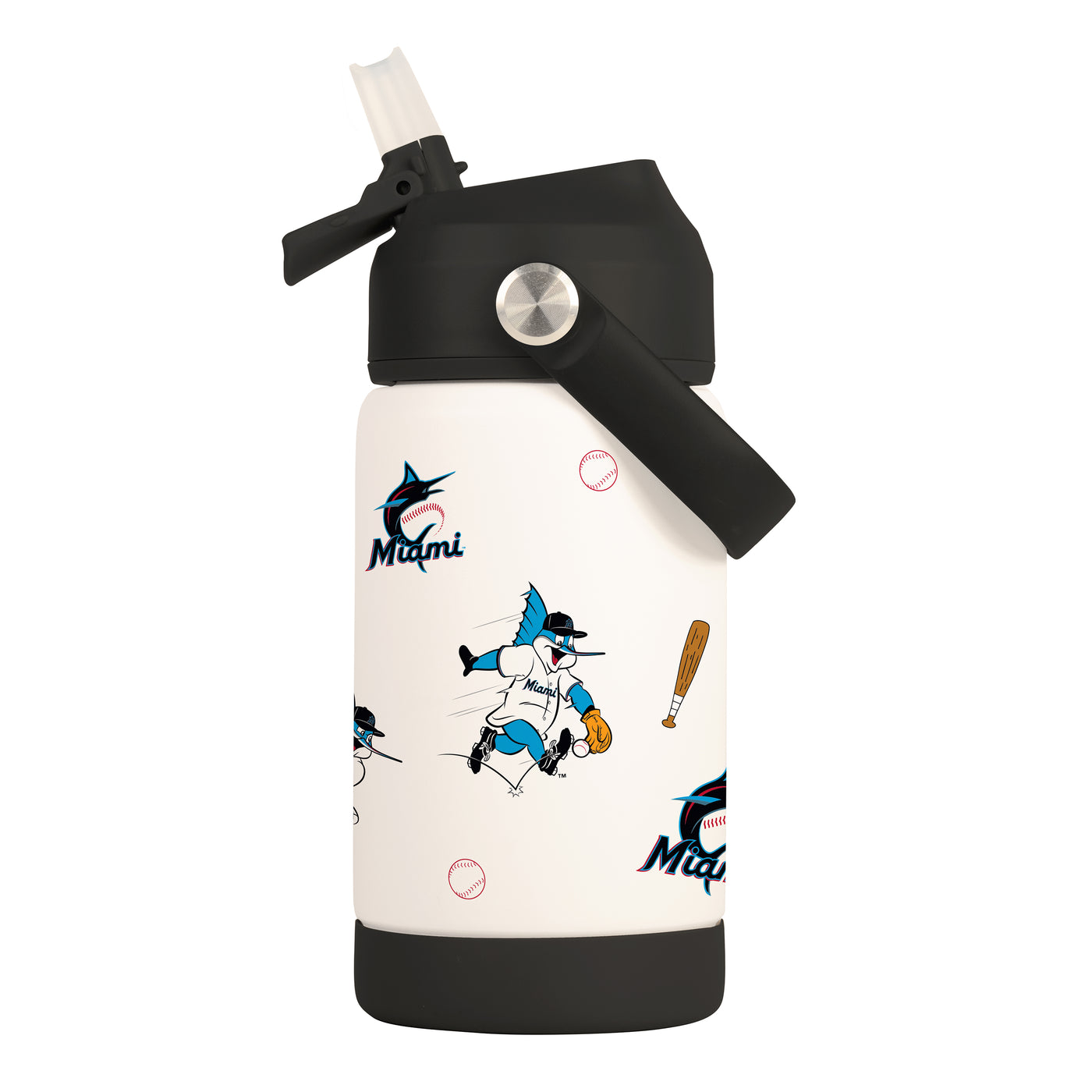 Miami Marlins 12oz Mascot SS Kids Bottle